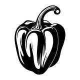 Bell Pepper icon illustration, Bell Pepper black silhouette logo svg vector