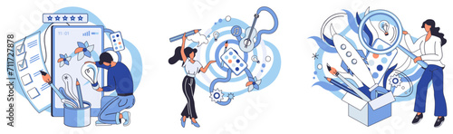 Artistic imagination vector illustration. The artists journey imaginative thinking transforms blank canvas into gallery emotions A leap imagination is heartbeat art, pulsating with rhythm creative