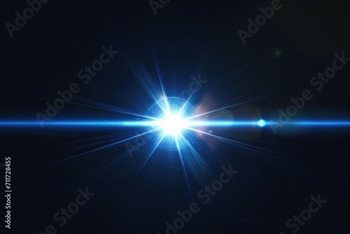 Lens flare, Shining sun glare rays. Background Generative AI