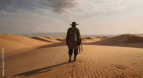 person in the desert #711728615