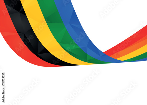 Banner with colored waves. Vector design. Vector graphics for design.