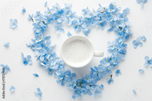 Delicate Blue Flowers Forming a Love-Filled Cup