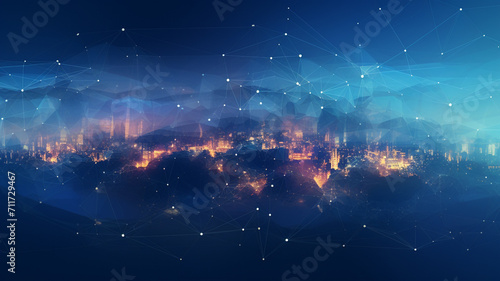 global network and data technology concept 3 d rendering photo