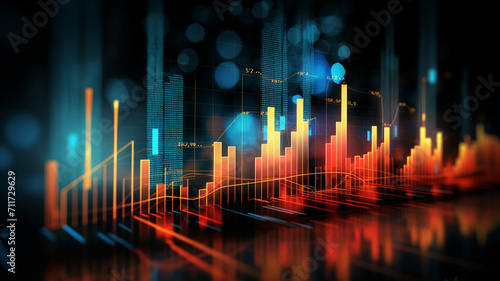 abstract creative financial graph background, forex and trading chart. investment and investment concept