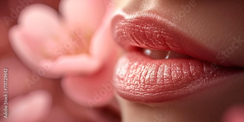 beautiful female lips photo