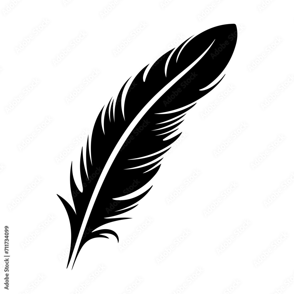 feather black silhouette logo svg vector, feather icon illustration. feather black silhouette logo svg vector, feather icon illustration.