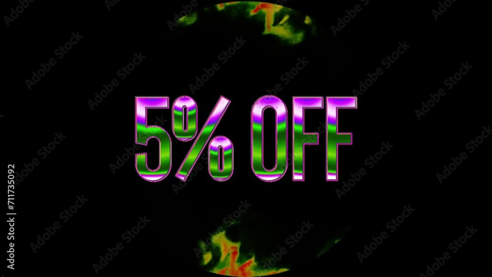 Company Offer 5% OFF Discount, Text Design Videos Company Offer 5% OFF Discount, Text Design Videos