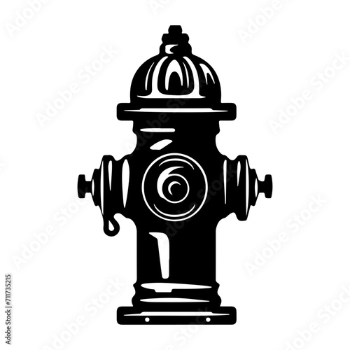fire hydrant icon illustration, fire hydrant black silhouette logo svg vector