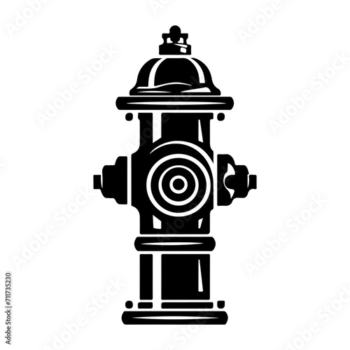 fire hydrant icon illustration, fire hydrant black silhouette logo svg vector