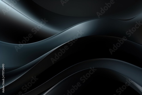 Graphic design background with modern soft curvy waves background design with light black, dim black, and dark black color