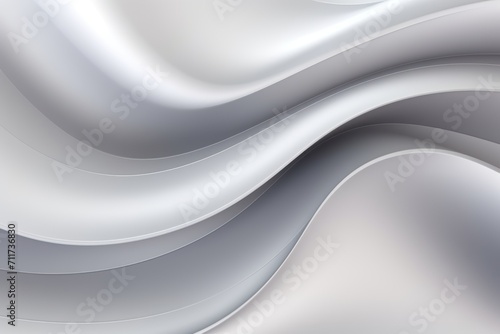 Graphic design background with modern soft curvy waves background design with light silver  dim silver  and dark silver color