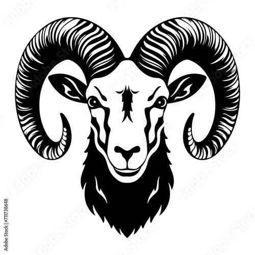 ram black silhouette logo svg vector, ram icon illustration.