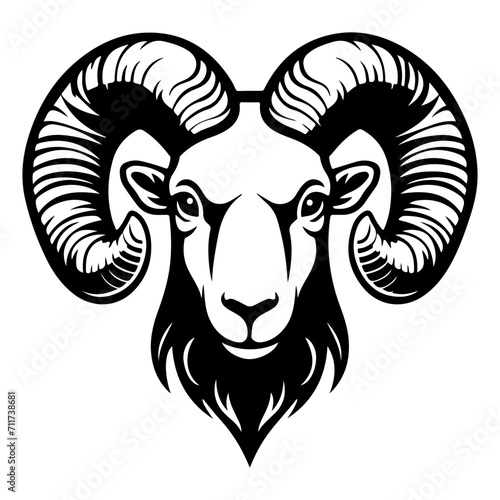 ram black silhouette logo svg vector, ram icon illustration.