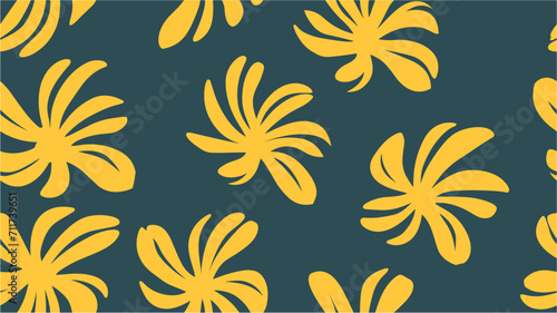 Design ornament pattern seamless. Canola flower pattern. Flat vector of flowers. Vector. Spring-summer collection. Blooming design elements for postcards, banners. Sweden nordic style.