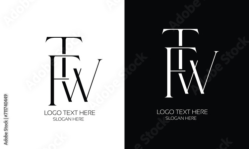 letter  minimalist logo for business, logo and brand identity, corporate logo, TFW logo 