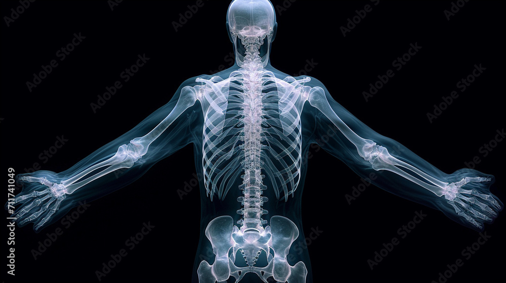 ray image capturing the elegant structure of the human Biology Diagrams