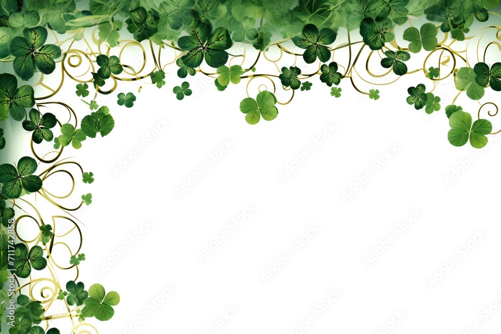 Fototapeta premium Empty Saint Patrick's Day frame design Generative Ai