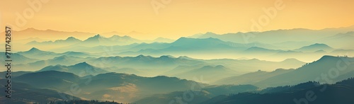 view of the mountains at sunset from the peak