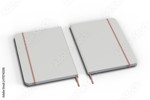 Blank hardcover notebook mockup (ID: 711743018)
