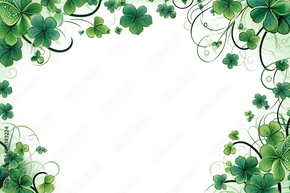 Empty Saint Patrick's Day frame design Generative Ai Empty Saint Patrick's Day frame design Generative Ai