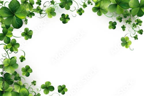 Fototapeta Empty Saint Patrick's Day frame design Generative Ai
