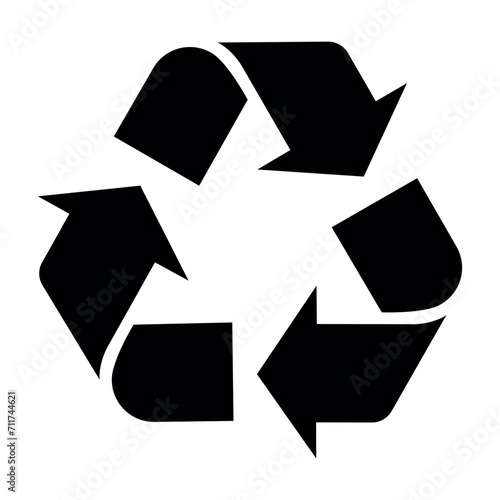 Recycle symbol icon isolated vector element.