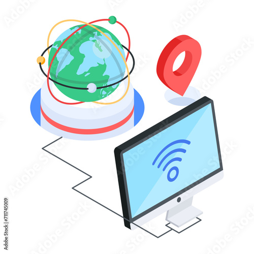 5g internet connection, isometric style icon 