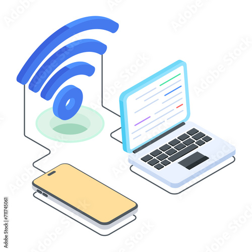 5g internet connection, isometric style icon 