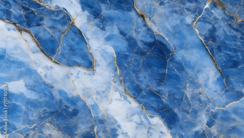 Blue marble texture background pattern. Natural stone surface.