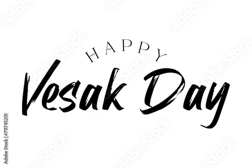 Happy Vesak Day Lettering vector illustration.