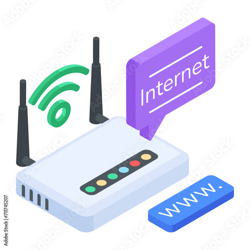 Check out this isometric icon of 5g connection 