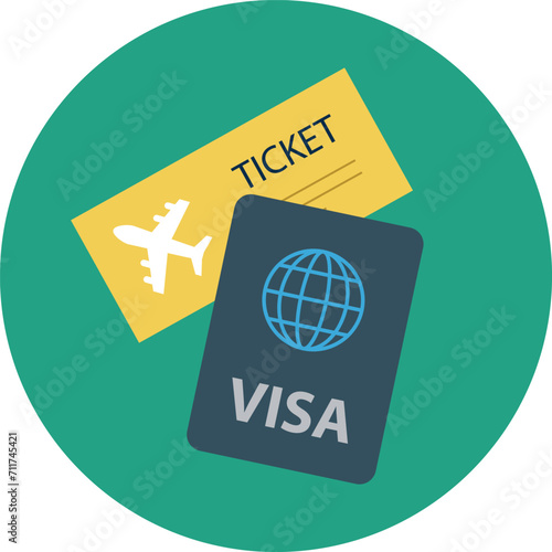 ticket and visa icon vector. hotel icon vector png. beach icon png. tourist place vector icon. tourism, vacationist, globetrotting, hostel, visitor, traverse, travel icon png.