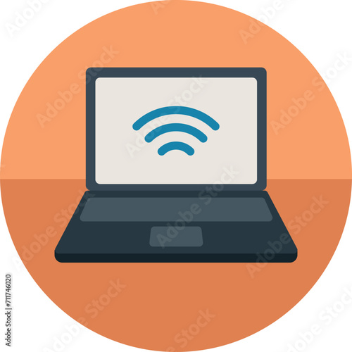 laptop with wifi symbol. hotel icon vector png. beach icon png. tourist place vector icon. tourism, vacationist, globetrotting, hostel, visitor, traverse, travel icon png.