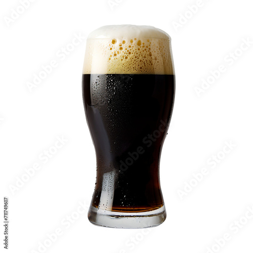 Stout glass on transparent background