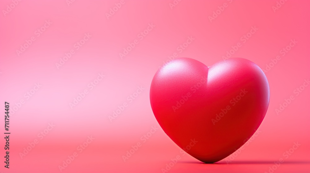 A bold red heart presented against a pink gradient background, conveying the warmth and universality of love in a simple yet powerful visual statement.