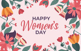 SheGlow: Radiant Background for Happy Women's Day