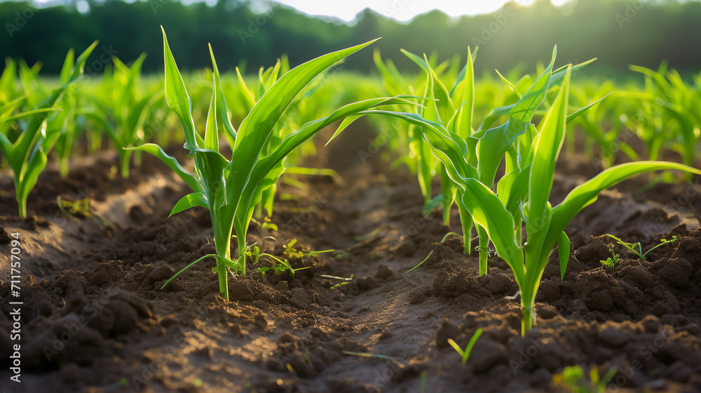 green grass in the field
