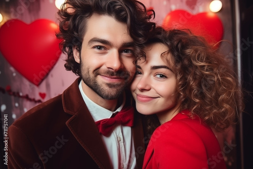 Happy Couple s Valentine s Selfie  Valentine s day. Generative AI