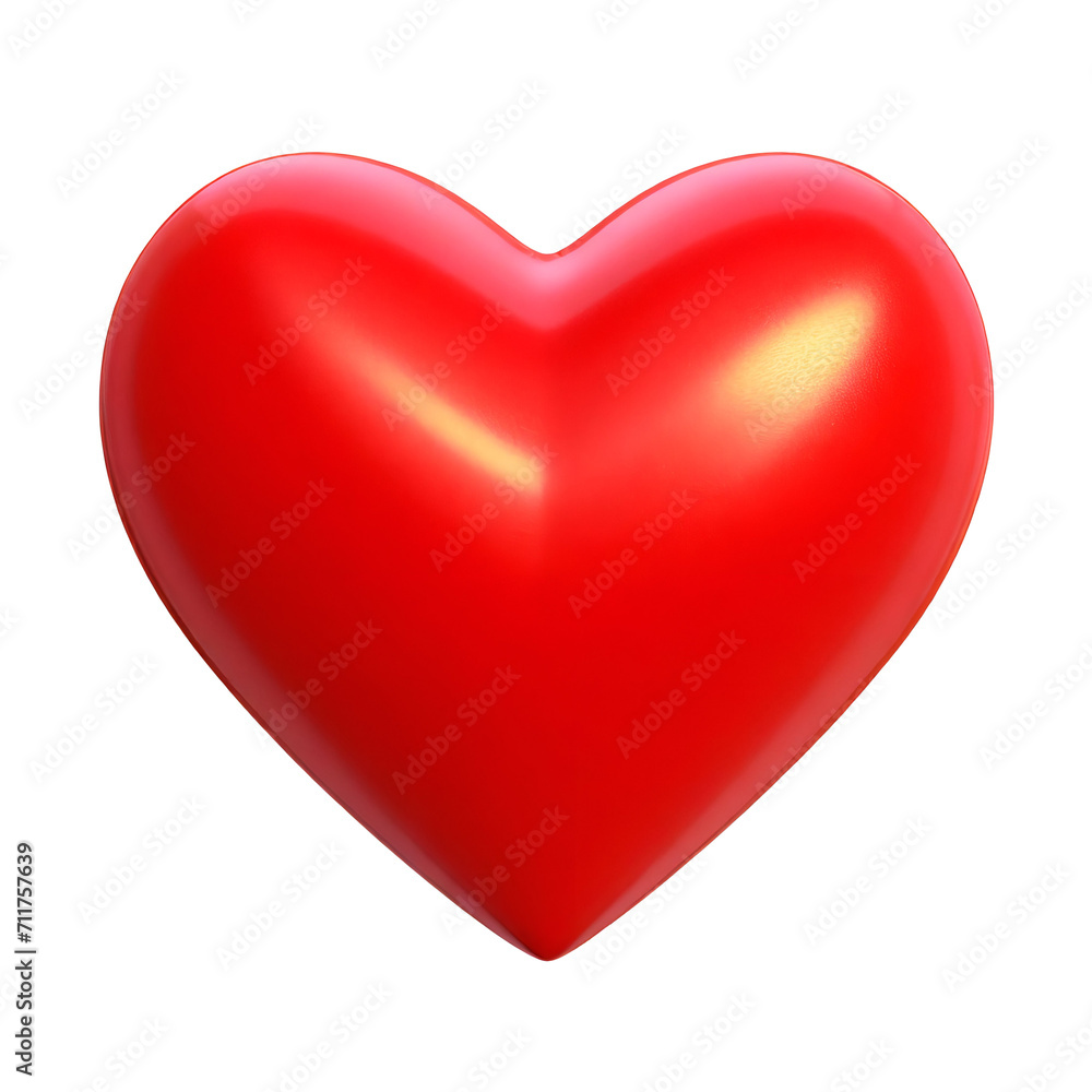 3d red heart illustration