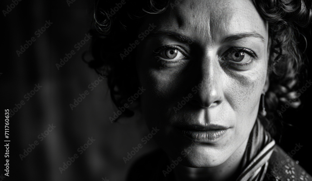 Capturing the Essence of the 1930s: A Poignant Portrait of a Working-Class Woman Reflecting Strength and Resilience in a Changing World. Capturing the Essence of the 1930s: A Poignant Portrait of a Working-Class Woman Reflecting Strength and Resilience in a Changing World.