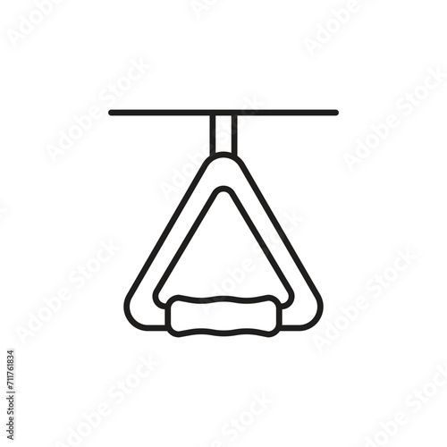 Bus handrails icon, train holder, isolated on white background, vector illustration
