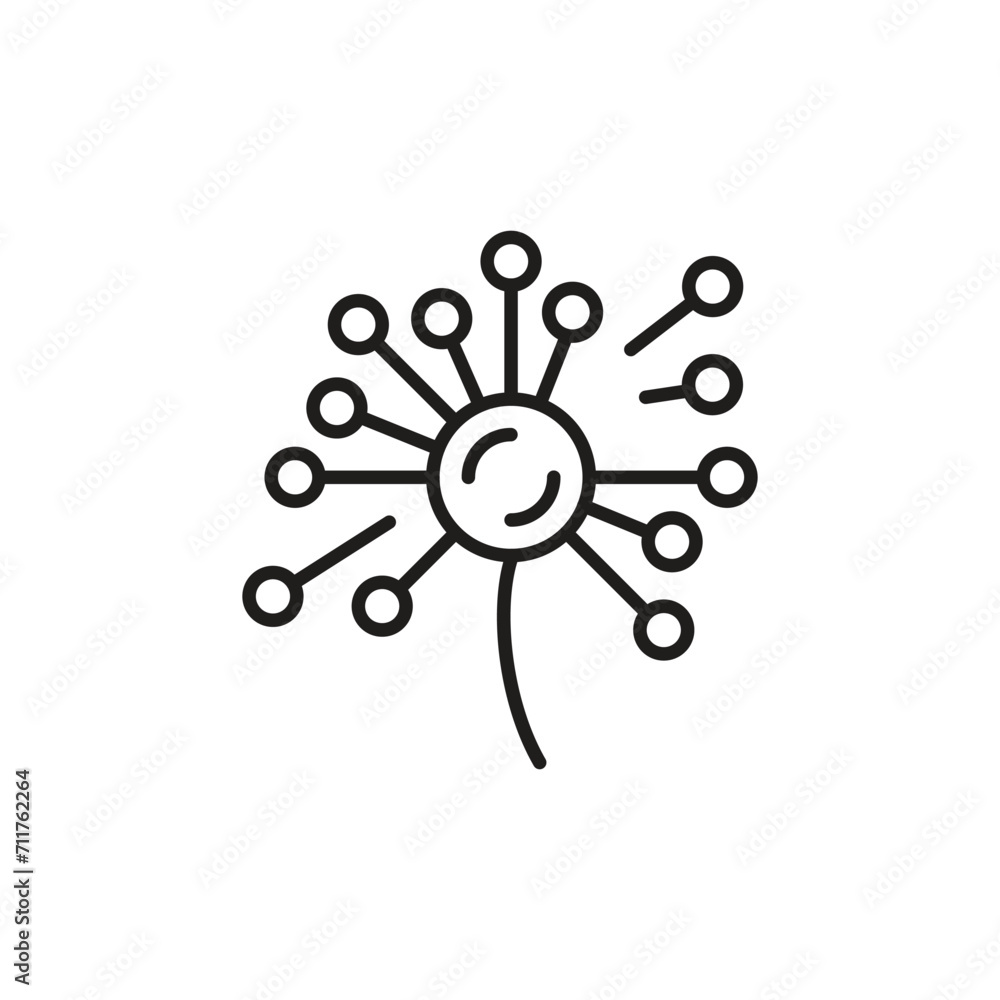 Dandelion, taraxacum icon, isolated on white background, vector illustration Dandelion, taraxacum icon, isolated on white background, vector illustration