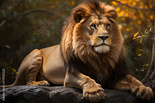 A Royalty Lion. Wildlife scenery. Animal Kingdom