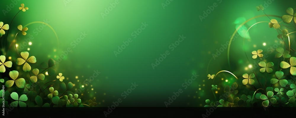 Saint Patrick's Day background with empty copy space Generative Ai Saint Patrick's Day background with empty copy space Generative Ai