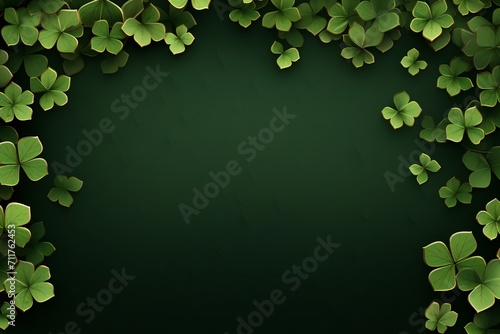 Saint Patrick's Day background with empty copy space Generative Ai