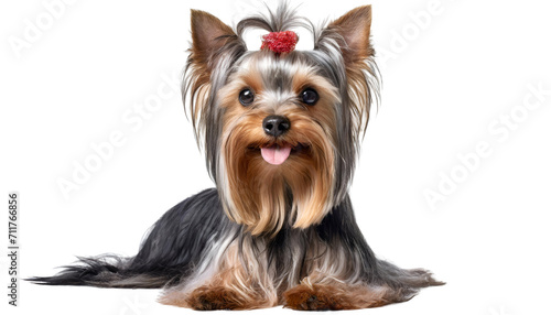 Cute yorkshire terrier dog