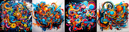 Express your creativity with abstract graffiti. Create unique and visually stunning designs. Enliven walls, buildings and public spaces with vibrant colors and shapes.