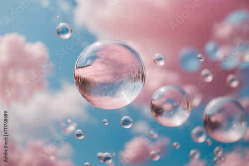 bubbles in the air background