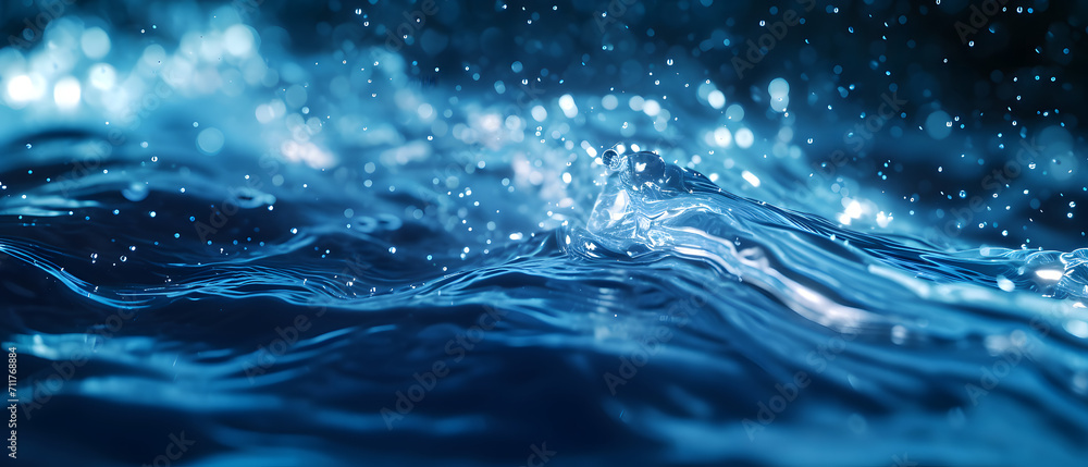 A vibrant and lively scene captured in a single frame, as fluid blue water dances and splashes with playful bubbles in a stunning display of aquatic beauty A vibrant and lively scene captured in a single frame, as fluid blue water dances and splashes with playful bubbles in a stunning display of aquatic beauty