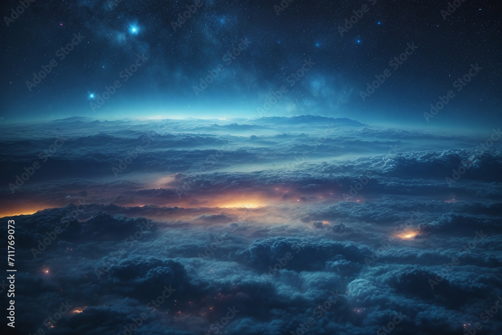 night sky and clouds